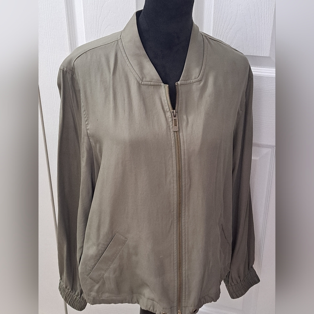 Addition Elle Olive Green Zip Up Jacket    Size 1X